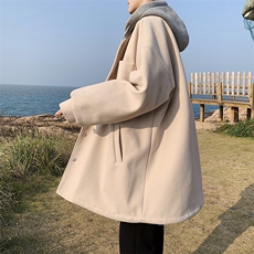 1014-WF43-P69-毛呢风衣男秋冬中长款加厚连帽外套，男装风衣，星座1014-1
