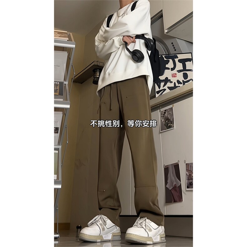 抖音2026春季美式伐木裤男垂感休闲西裤A423P55控78,男装西裤,电商A309
