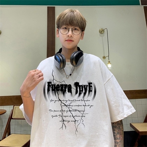 可48小时发货支持抖音得物来样二开 美式满天星亮片短袖T恤MTX666图片