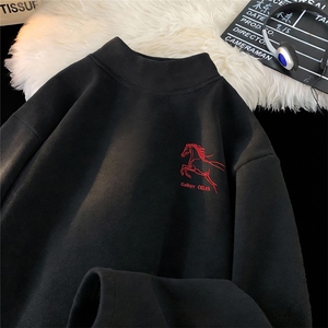 现货/新款重磅半高领刺绣德绒长袖B219A-DR2510-P25/DR2510JR-P35图片