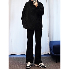 高点击！！！纯黑色微喇叭牛仔裤修身弹力KZ06-P55，男装牛仔裤，星座310A-4