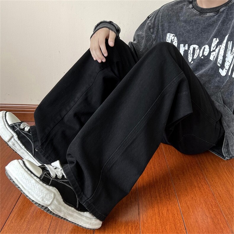 水洗直筒牛仔裤男宽松休闲裤高街男士长裤子   A080-9280-P35图片