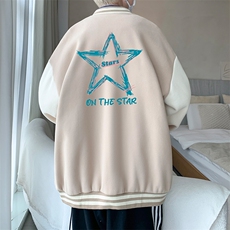 摇粒绒棒球服男大码开衫卫衣男夹克BF86340-P65，男装夹克，电商A040