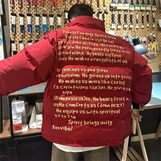 美式印字母印花设计感棉服男冬潮加厚棉袄红棉衣面包服TT170P55，男装棉衣，星座1013-5