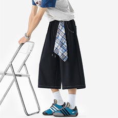 2026夏季新款(送格子方巾)大码七分裤男K14087-特P38建议零售价98，男装牛仔裤，电商A001-1