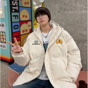 现货 抖音得物可供视频 三防加厚羽绒连帽棉衣外套面包棉服 85533图片