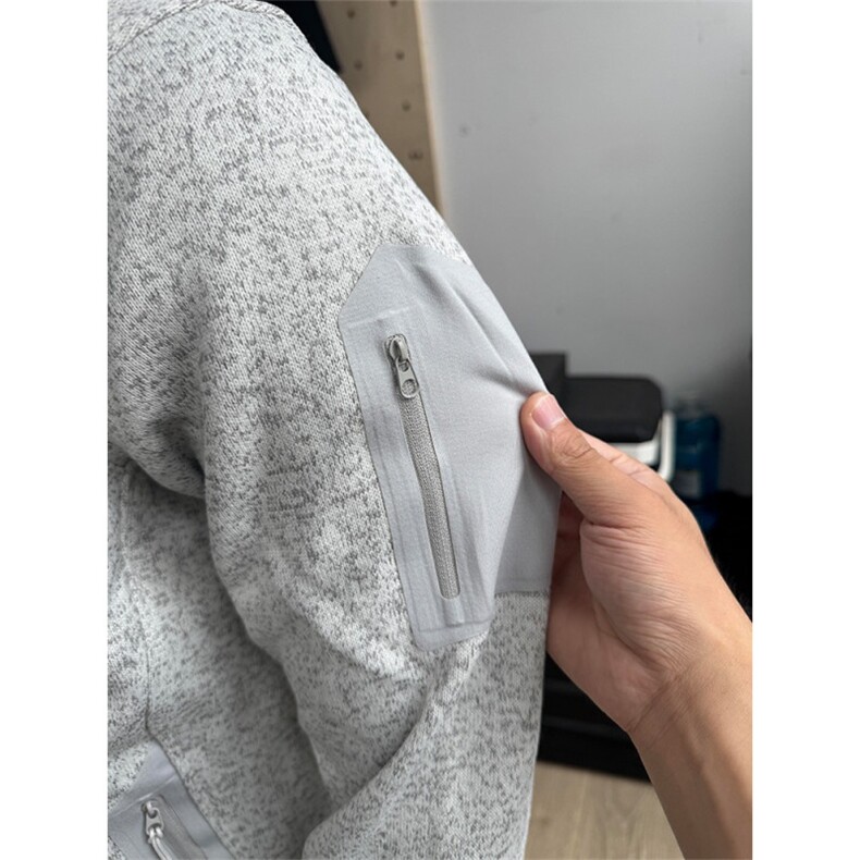 美式立领抓绒衣外套男秋冬季加厚保暖冲锋衣内胆拉链开衫运动夹克,男装夹克,电商B350