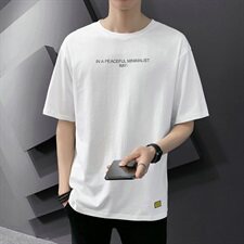 2021夏季新款短袖T恤男体恤潮牌潮流纯棉印花打底衫DS733TP25，男装T恤，电商A102