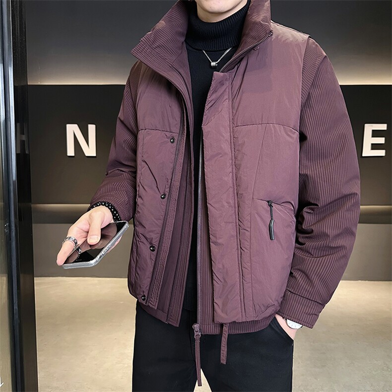 新标90绒男士真两件羽绒服马甲可拆卸外套(两件装)1111-P325,男装羽绒服,电商B328