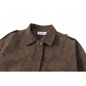 JK2563特P85控158拉链3D白底皮夹克外套棉服男100聚酯加棉特批100图片