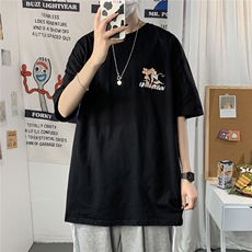 1港风新风休闲日系原宿潮流大码M-5XL短袖T恤男7100F30控49，男装T恤，星座226-2