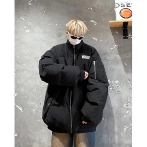 美式休闲加厚棉衣棒球服男冬季宽松立领M8204-P105图片