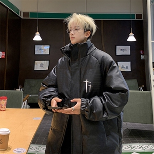 冬季刺绣羽绒棉服PU皮衣鳄鱼面包服男外套 PM2311 P80图片