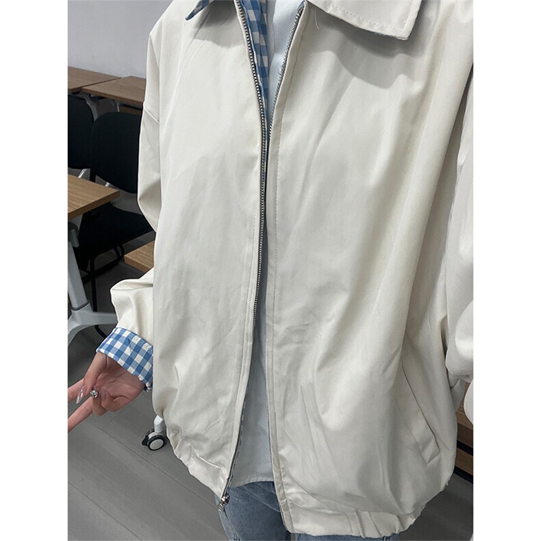 YK86049-P55聚酯纤维春秋新款美式复古设计感双面穿夹克,男装夹克,电商A086-1
