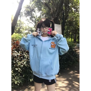 5343-P60魔术贴/刺绣/后包领休闲卫衣外套薄款-加绒图片