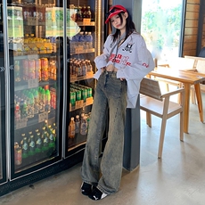 复古微喇牛仔裤女小个子2025年新款秋季高腰显瘦喇叭裤子，女装牛仔裤，星座218-8