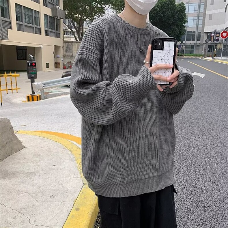慵懒风毛衣男春秋款秋冬打底针织衫宽松毛线衣百搭外套男M09,男装针织衫/毛衣,星座1116A-1（原606A）