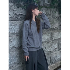 日系潮流气质原宿慵懒时尚麦穗提花P0l0针织衫文艺简约MP02，男装针织衫/毛衣，星座1116A（原606A-3）