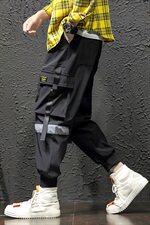 黑墙灰色春夏薄款束脚休闲工装裤A061-1302-P50控价不要低于88，男装休闲裤，电商A061