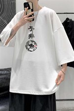 Q11070-P30春夏季七分袖t恤男大码五分袖男短袖中袖大皂风，男装T恤，电商A040