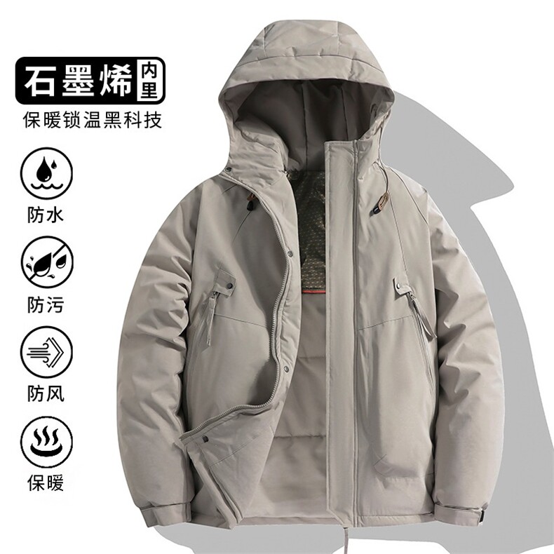 秋冬三防棉服男士加厚外套冬季户外防刮耐磨防风防水休闲连帽棉衣图片