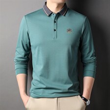 D66152钱塘2020-2新款中青年男士长袖春秋季薄款时尚休闲T恤P63，男装T恤，钱塘207-2