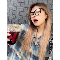 美式复古撞色格子衬衫早秋外套女2026新款高级感宽松长袖衬衣上衣，男装衬衫，星座506A