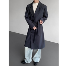 英伦风痞帅枪驳领西装大衣男款中长款过膝风衣外套秋季FY950P118，男装风衣，星座512-1（原513-3）