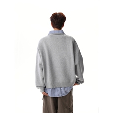 【现货】XZ1218MY6501特价P61美式复古假两件翻领毛衣，男装针织衫/毛衣，星座1218（原611-3）