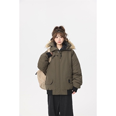 冬季加厚保暖连帽毛领休闲棉衣情侣棉服中性风棉衣外套MY7800p110，男装棉衣，电商A128