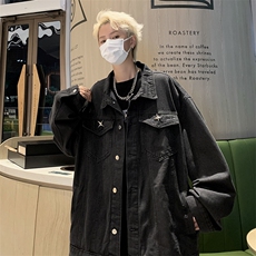 美式牛仔夹克外套男新款春秋季宽松ins潮牌高街情侣上衣CH08-P65，男装夹克，星座1008