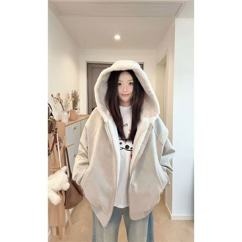 连帽座山雕pu皮加绒荔枝纹皮毛毛领棉衣外套，男装皮衣，星座410-6（原星座1304-1）