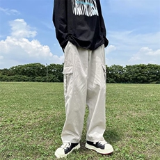 工装裤男潮牌ins春秋季抽绳束脚裤子男韩版G83P42，男装休闲裤，星座1116-2