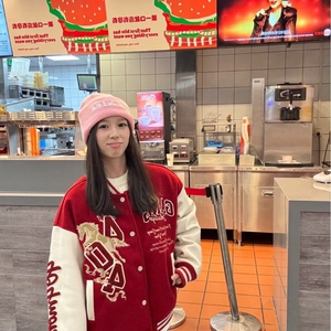 美式拼接撞色棒球服男春秋高街潮牌宽松全刺绣百搭休闲夹克外套图片