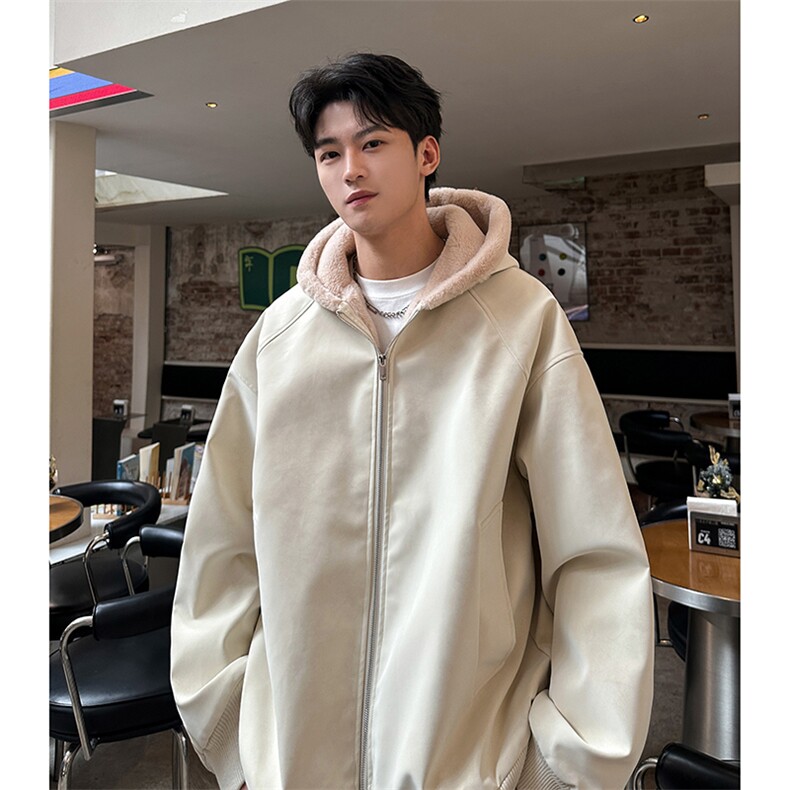 秋冬pu皮毛一体休闲百搭时尚潮男外套A071-5020-P98,男装皮衣,电商A071
