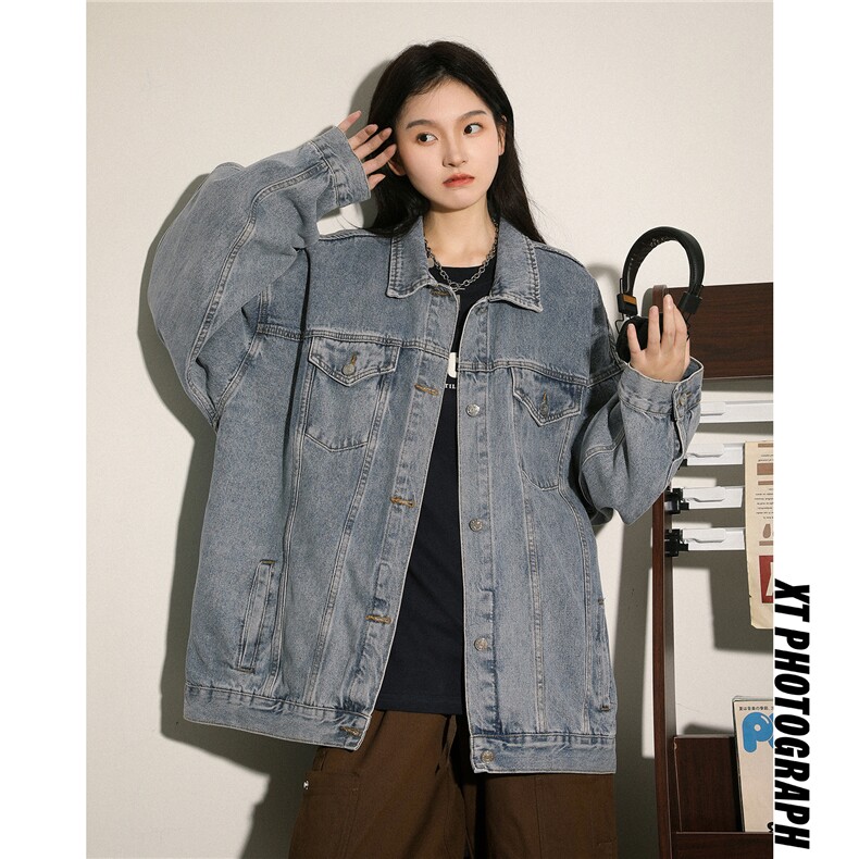 24款牛仔夹克中性风宽松韩版水洗外套 N991/P98图片
