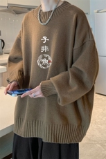 半高领毛衣男士大码针织衫男毛线衣男M18070-P45加绒款-P65，男装针织衫/毛衣，电商A040