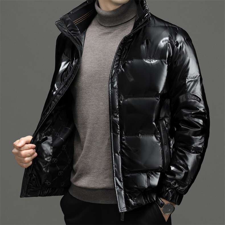 2024冬季新款羽绒服男士立领保暖外套中年男装加厚短款宽松爸爸装,男装羽绒服,钱塘6003（原4033）