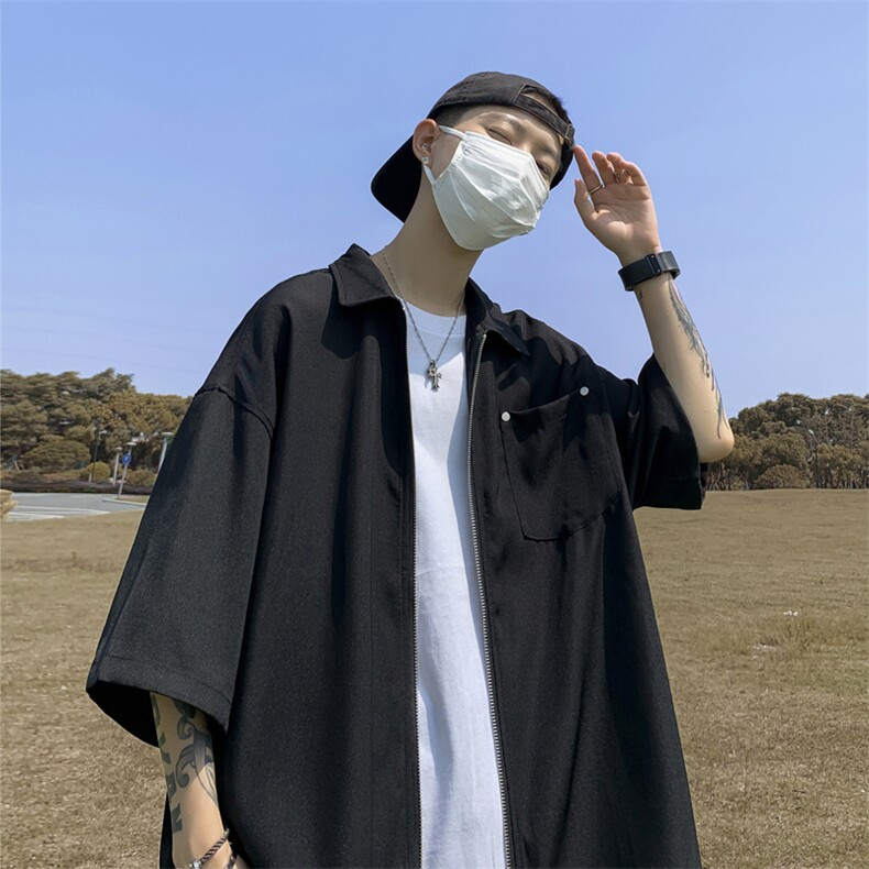 高街衬衫男韩版潮流帅气个性2023夏季新款ins宽松外套CY390-P31,男装衬衫,星座412-3