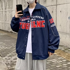 春秋季新款字母刺绣飞行员夹克男ins潮牌高街宽松外套W6987-P58，男装夹克，星座512-2