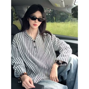 现货 秋季鱼骨纹长袖T恤T07特P25图片
