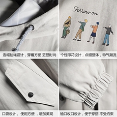 JK41043-P85纯棉连帽夹克男士大码工装夹克男外套男网格挂拍，男装夹克，电商A040A