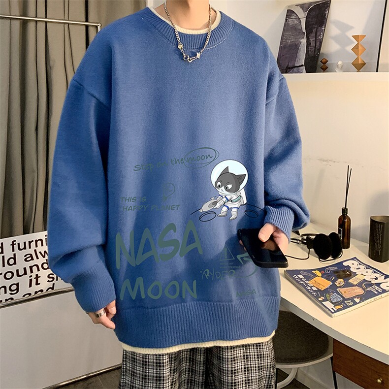 控78假两件毛衣男大码加绒针织衫男毛线衣M80187-P55加绒P70,男装针织衫/毛衣,电商A040
