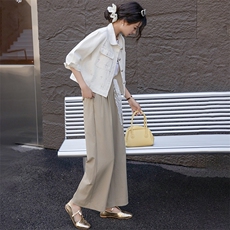 2025春季新款韩版时尚百搭重工铆钉烫钻牛仔外套复古做旧夹克上衣，女装牛仔外套，江南女神