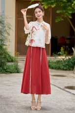 风复古两件套装2025夏季新款女衬衫欧根纱薄外套褶皱吊带连衣裙，女装套装/套裙，贵人树