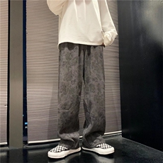 春秋古着vintage裤子美式卫裤男高街ins潮牌直筒拖地裤K2110-P30，男装休闲裤，星座512-2