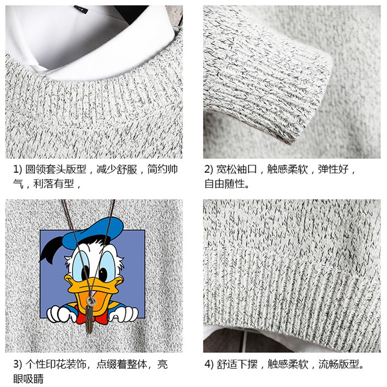 M19223-P45加绒款-P65加厚加绒毛衣男大码毛线衣男针织衫网格,男装针织衫/毛衣,电商A040A