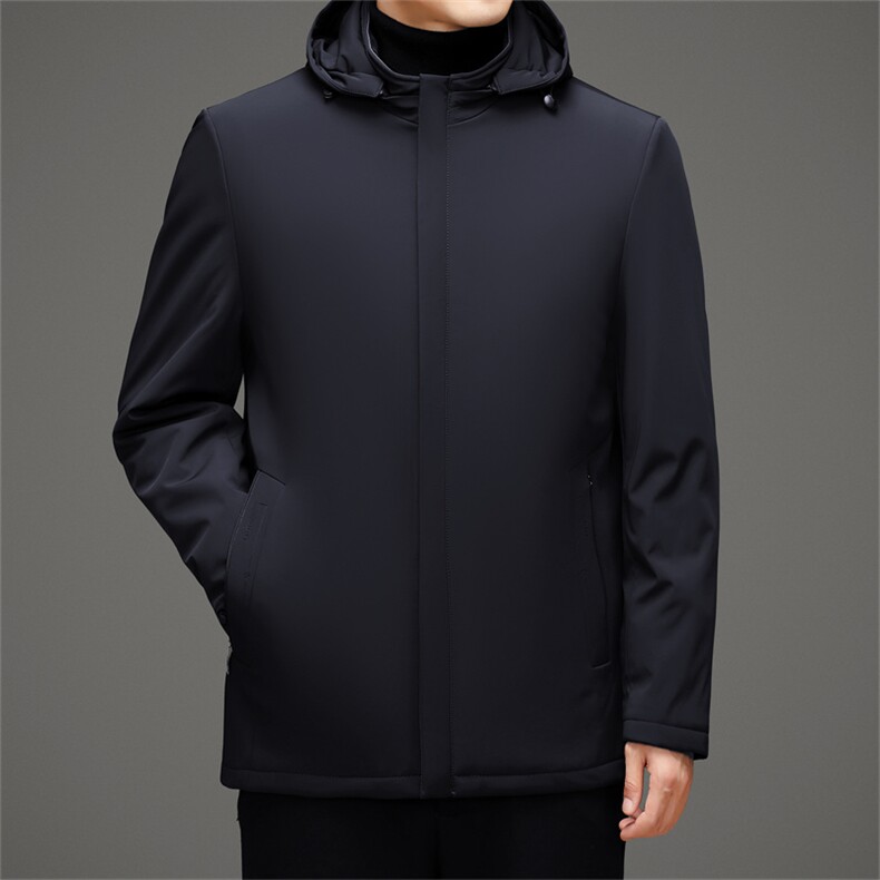 秋冬新款可脱卸羽绒服内胆休闲保暖上衣男装品端简约质感外套图片