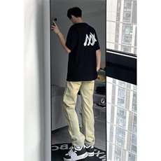 B221美式ins高街暗黑小众直筒破洞牛仔裤LK23056-P60控78，男装牛仔裤，电商B221