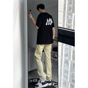 B221 美式ins高街暗黑小众直筒破洞牛仔裤 LK23056-P60 控78图片